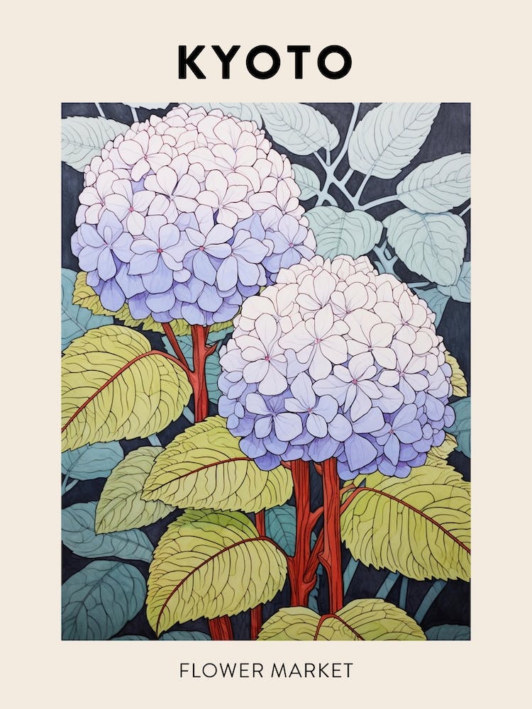 Kyoto Japan Botanischer Blumenmarkt Poster