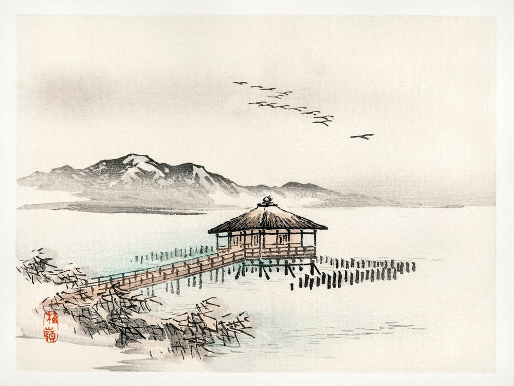 Cottage Au Bord de la Mer, Kōno Bairei