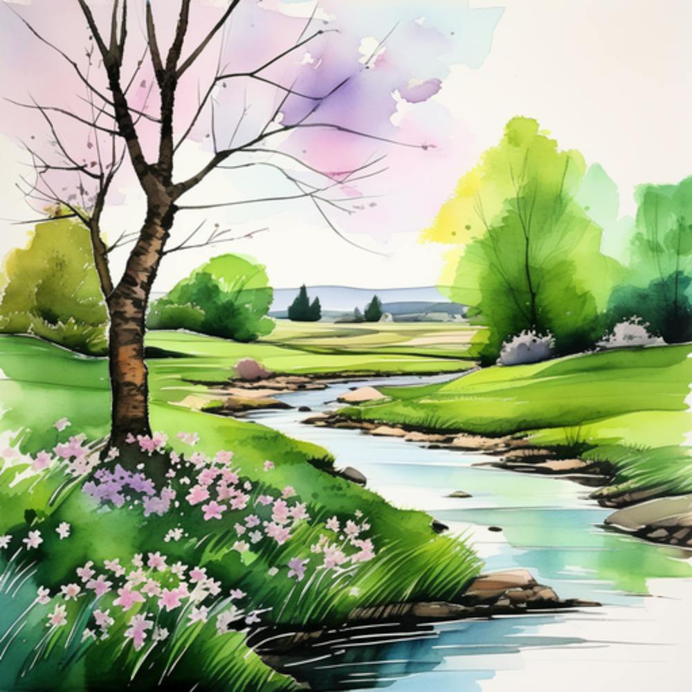 River In Spring