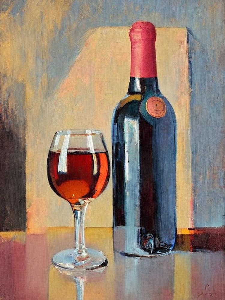 Côtes De Provence 1 Rosé Oil Painting Cocktail Poster