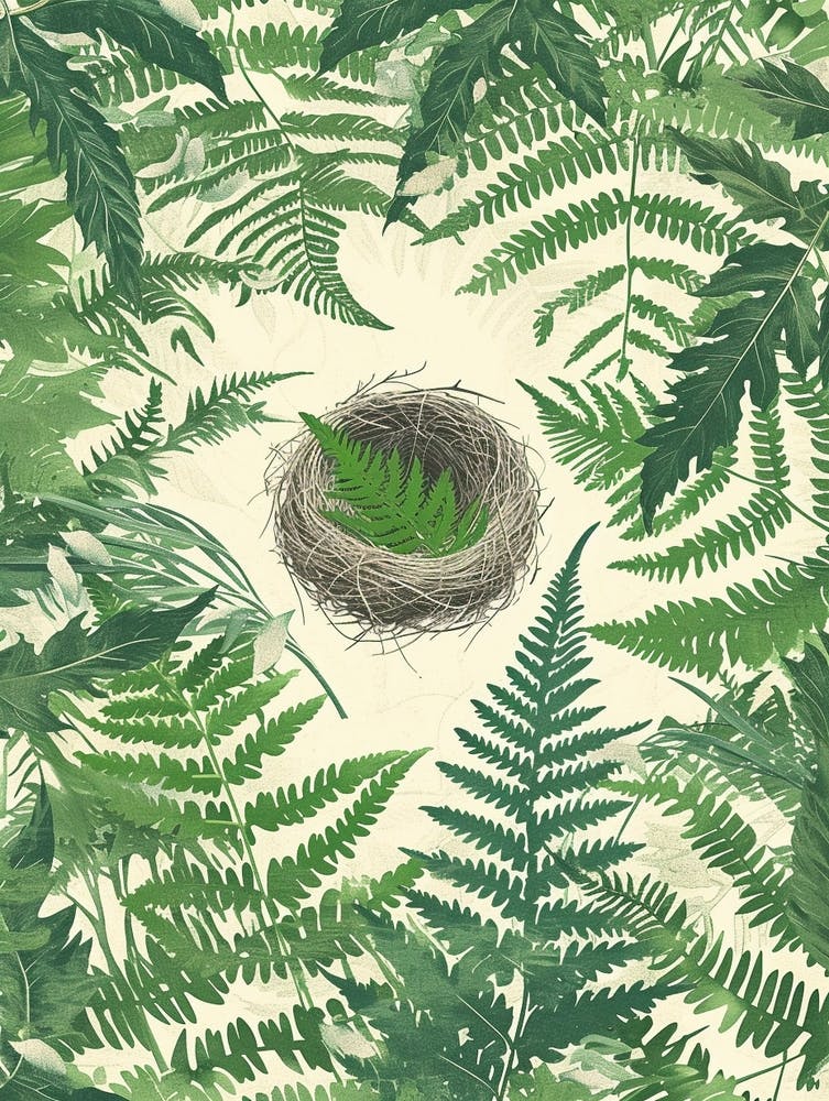 Pattern Poster Birds Nest Fern 3