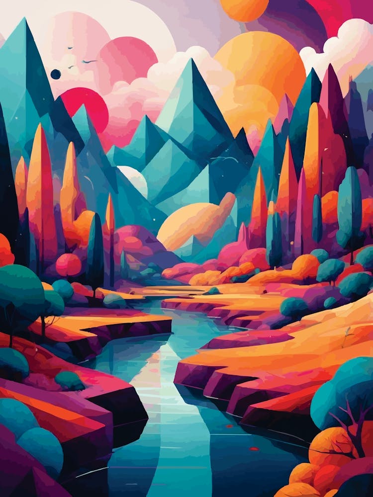 Abstract Landscape Painting