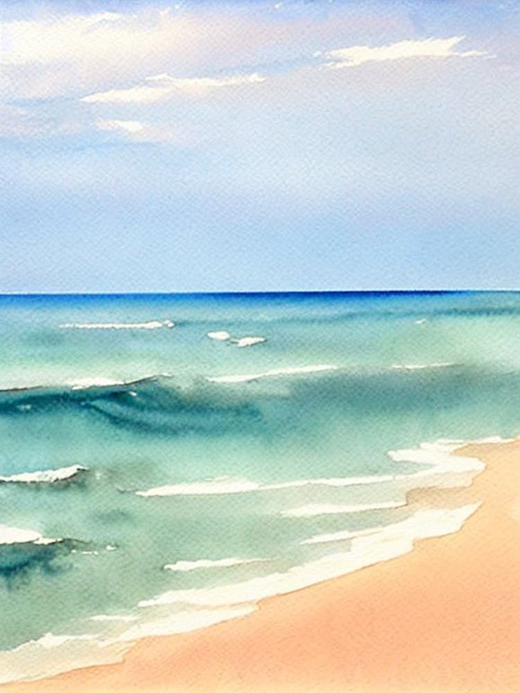 Odeceixe Beach, Algarve, Portugal Watercolour