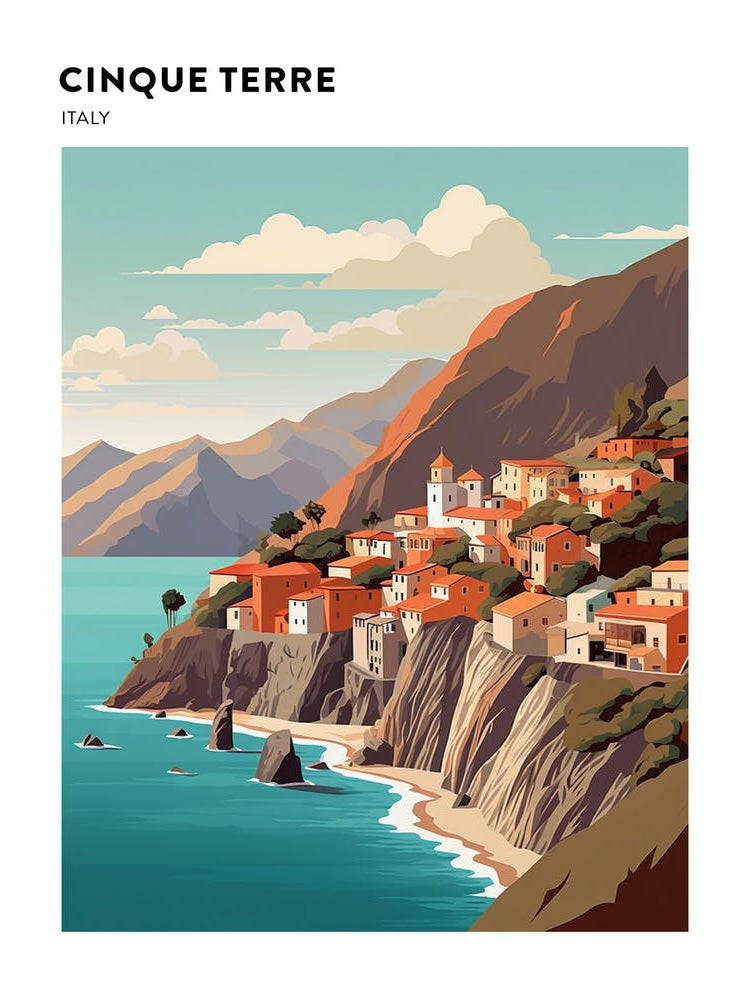 Cinque Terre Italy 1 Hiking Trail Landscape Poster