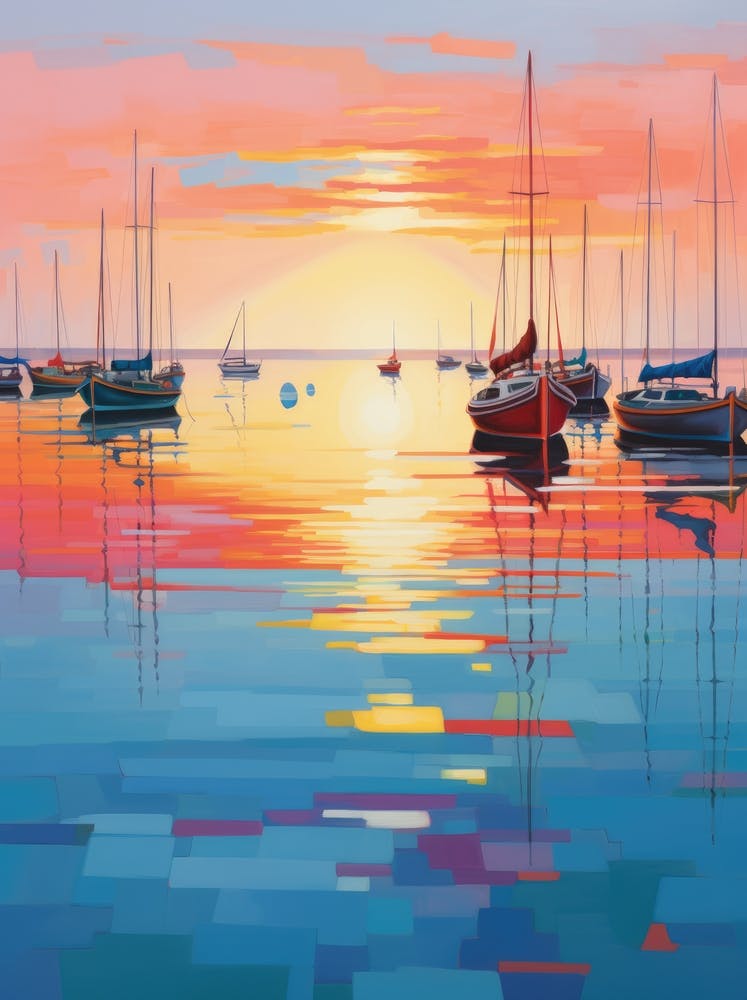 Sonnenuntergang Segelboote 1