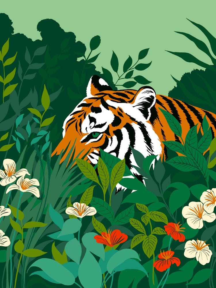 Tiger in the Garden
