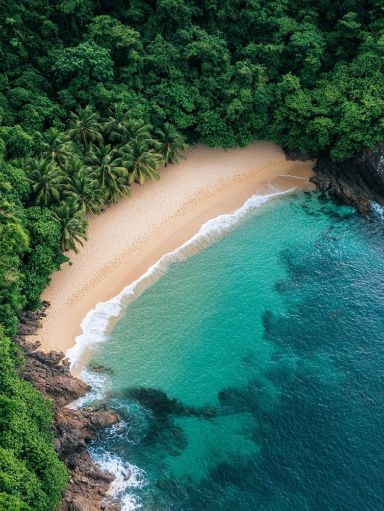 Aerial View Of A Tropical Beach 11