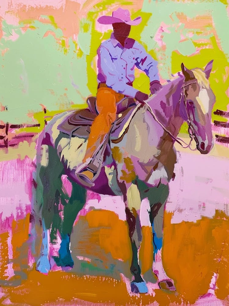 Pink And Orange Cowboy 4