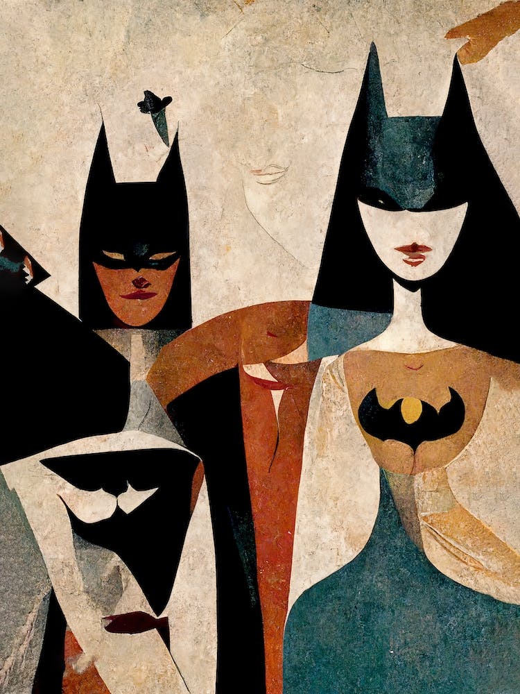 Le Demoiselle De Gotham Batwomen Picasso Style