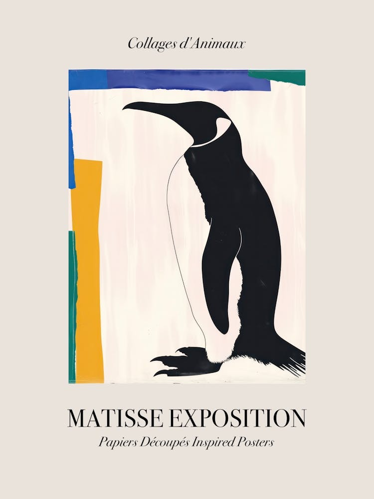 Penguin 2 Matisse Inspired Exposition Animals Poster