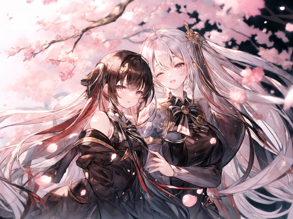 Cherry Blossom girls 4k