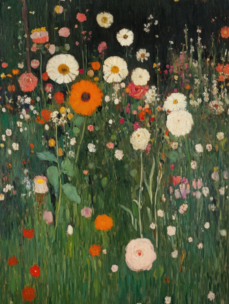 Wild Flowers By Gustav Klimt