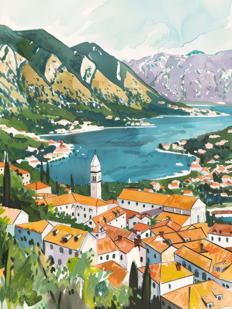 Travel Poster Happy Places Kotor 4