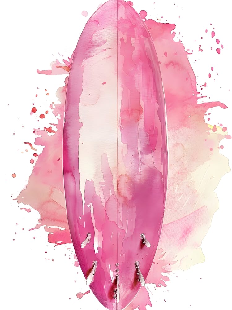 Watercolor Surfboard