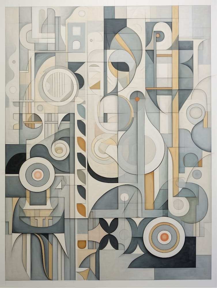 Whimsical Geometric Shapes Abstract 3