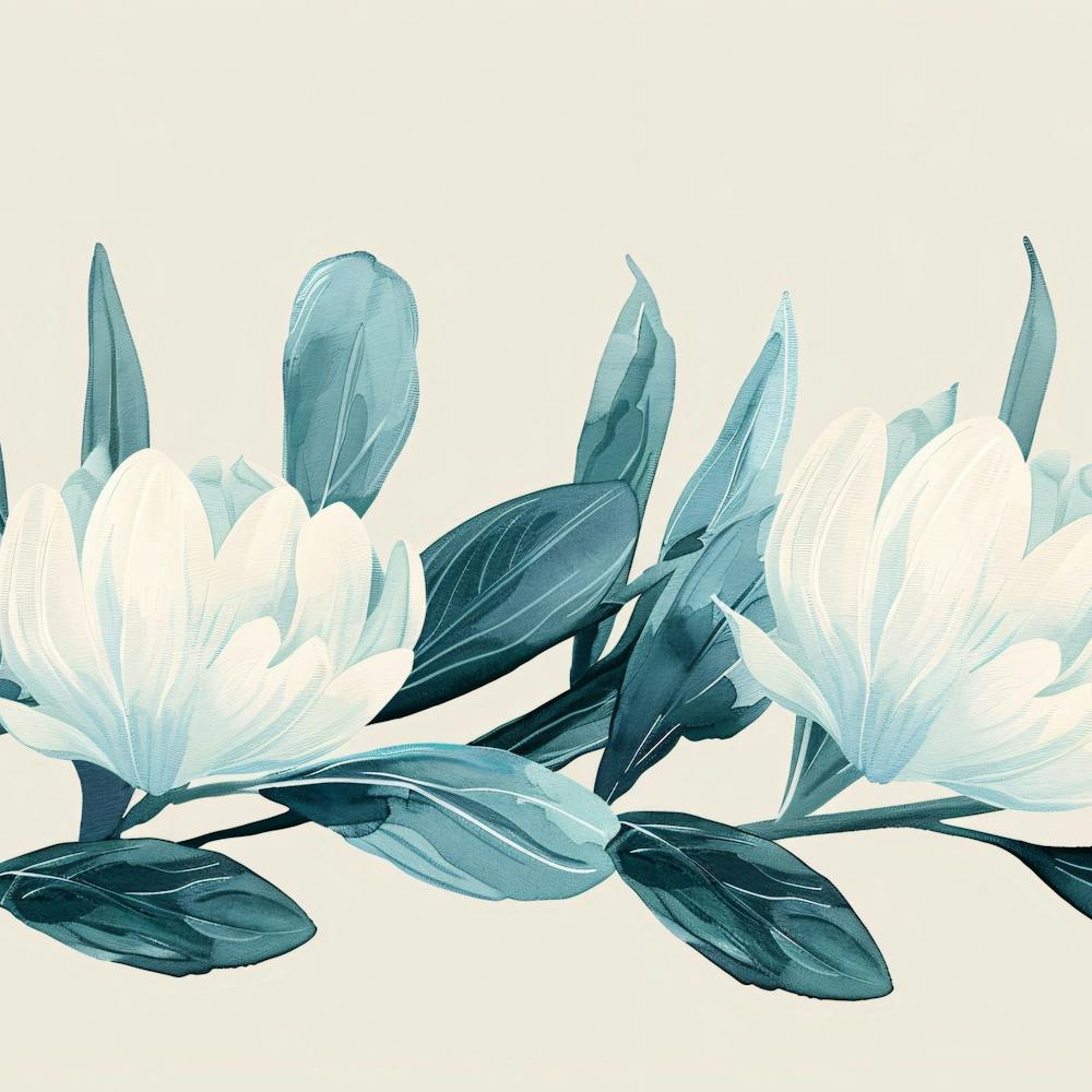 Watercolor Magnolias