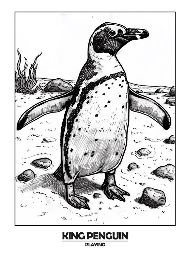 Penguin Playing Poster 6