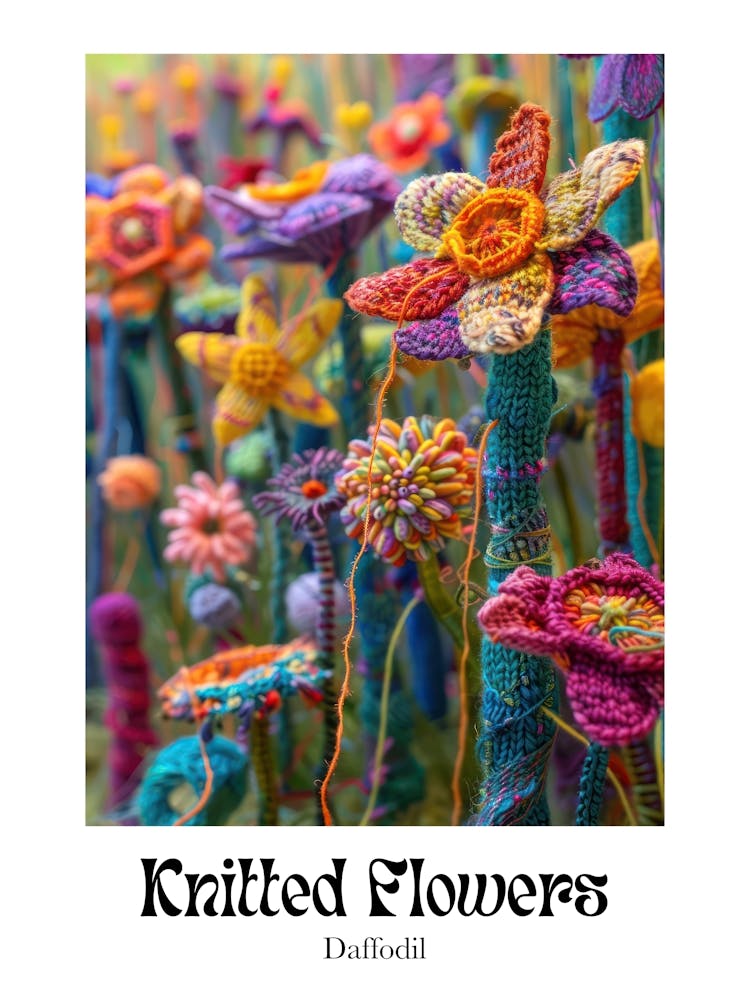 Knitted Flowers Daffodil  5