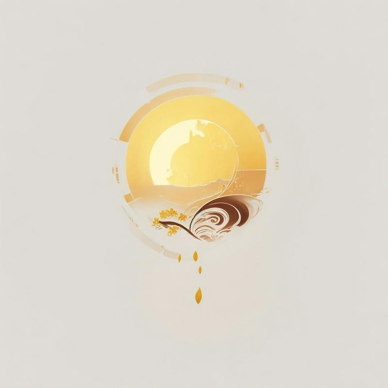 Feng shui painting of rain in sunlight