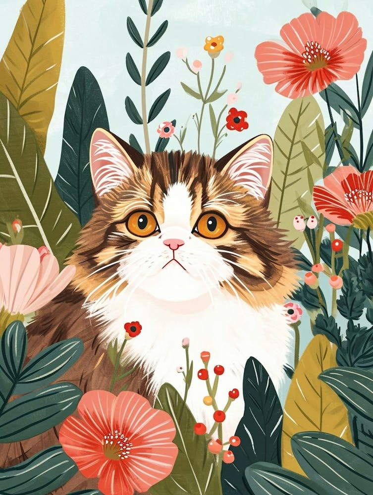 Scottish Fold Cat Storybook Illustration 3