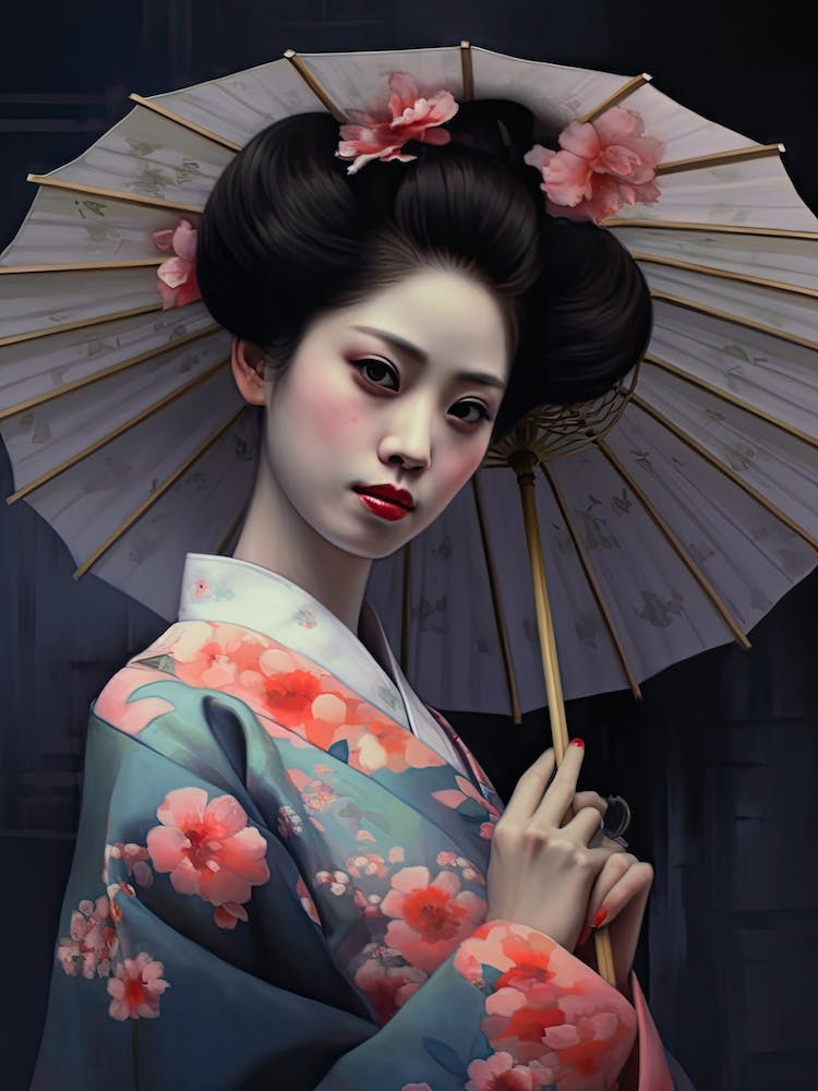 Dessin Réaliste Geisha 7