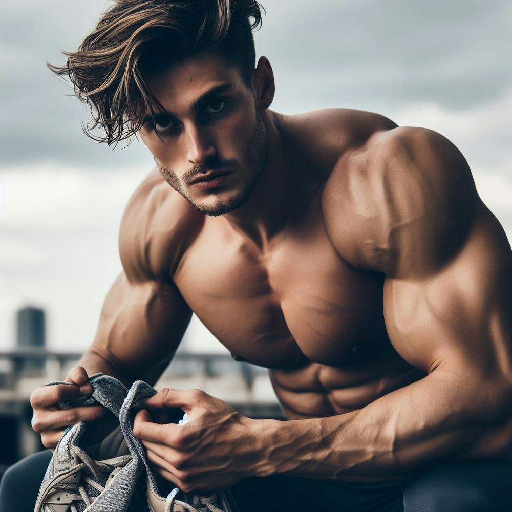 Muscular Man Posing