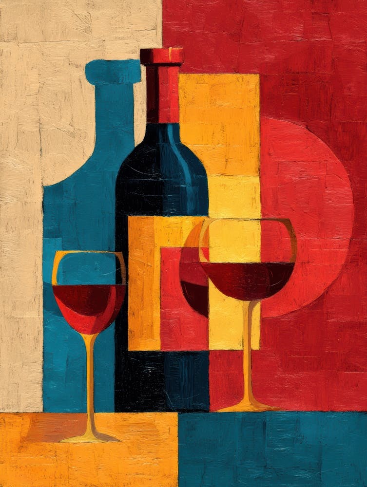 Wine Bottle And Glasses