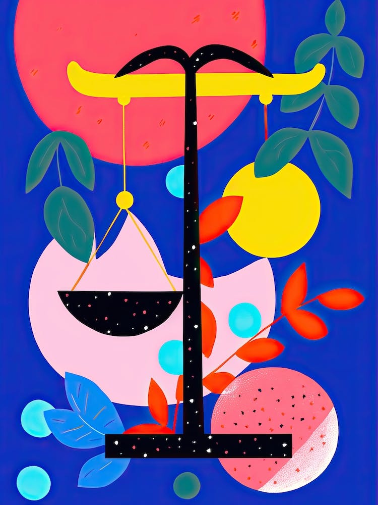 Libra Illustration Zodiac Star Sign 1