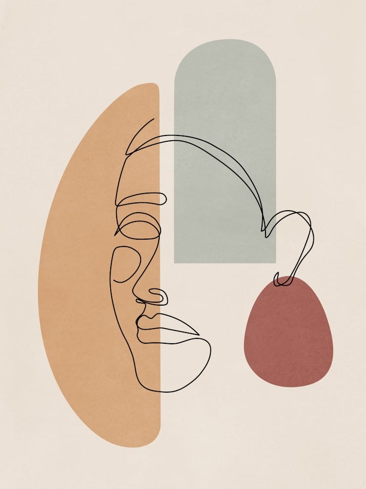 Lines Portrait Of A Woman