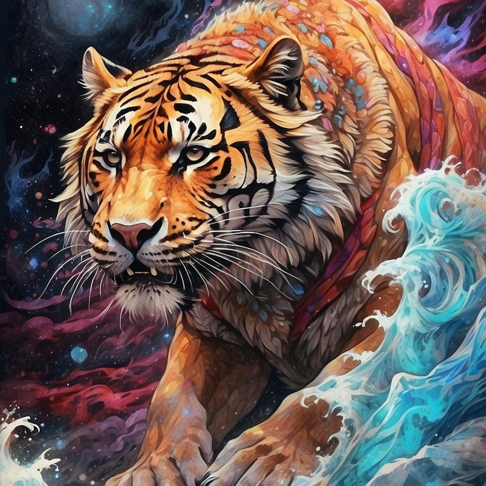 Tiger im Ozean
