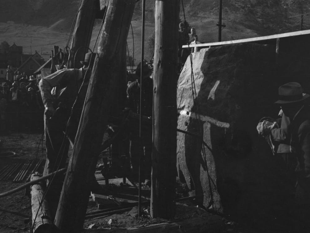Untitled Photo, Possibly Related To Miners In Power Drilling Contest, Labor Day Celebration, Silverton, Colorado