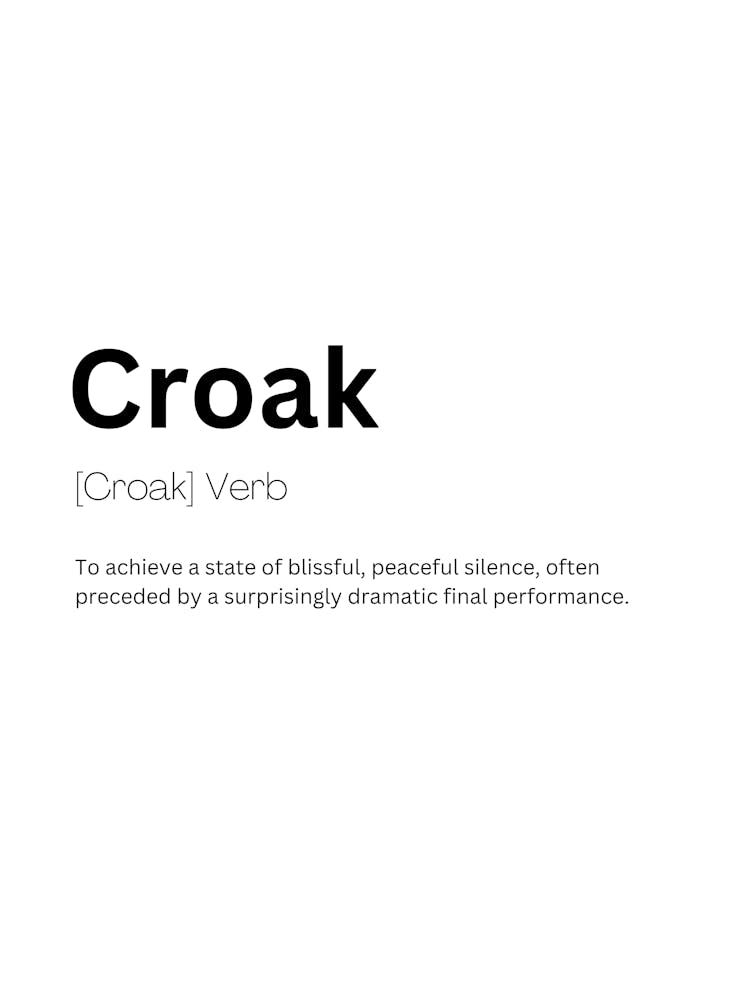 Croak Definition Meaning