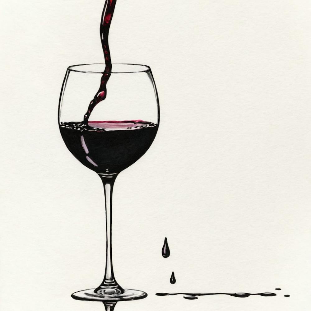 Wine Pouring - modern art