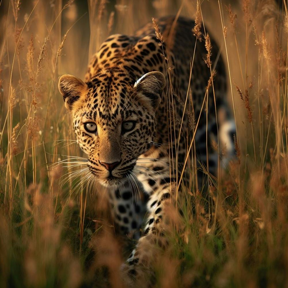 Leopard In The Grass