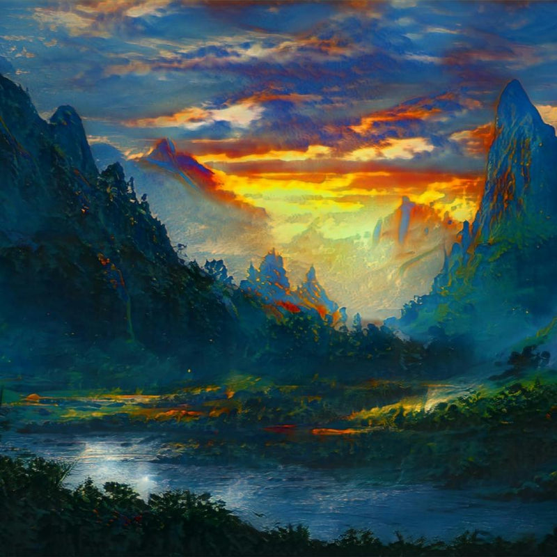 Sunset In The Mountains 2