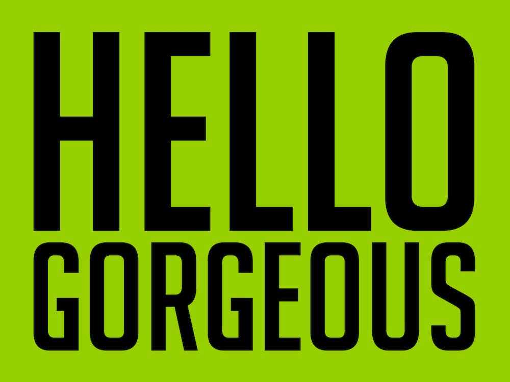 Hello Gorgeous Lime Green