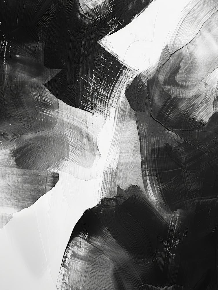 Abstract Black And White Painting 11