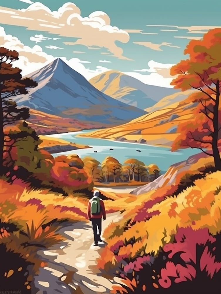 The West Highland Way Scotland 1 Vintage Reiseillustration