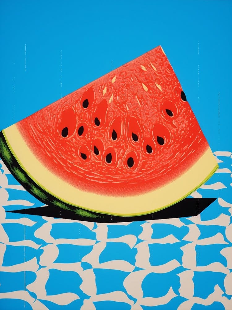 Watermelon Blue Checkerboard 2