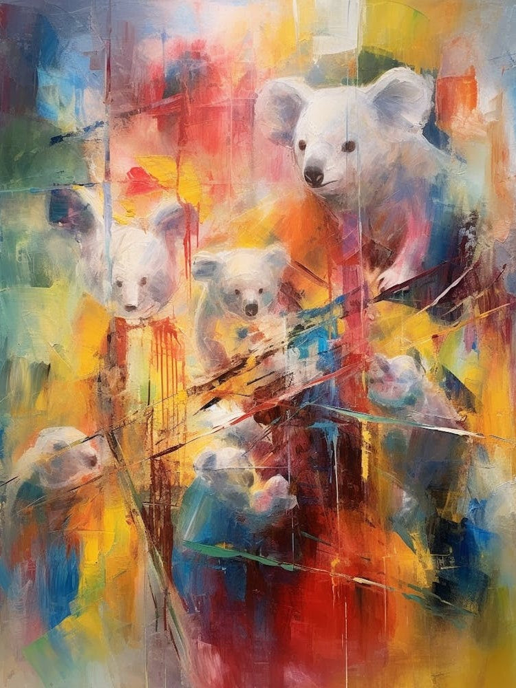 Koalas Abstract Expressionism 4