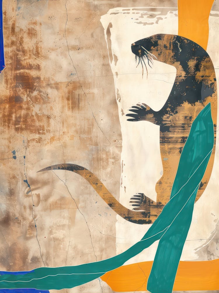 Otter 3 Cut Out Collage