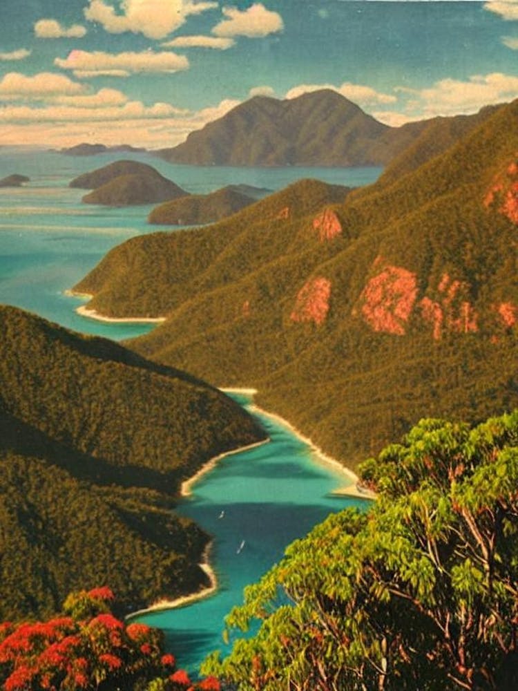 Whitsunday Islands National Park 2 Australia Vintage Poster