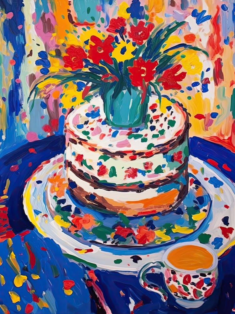 Funfetti Cake Painting 1