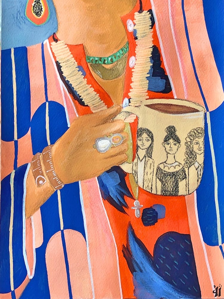 Papayas And Cute Mugs