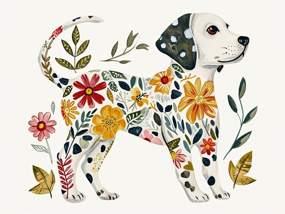 Little Floral Dalmatian