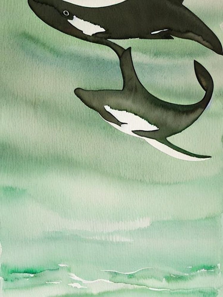 Orca (Killer Whale) Storybook Watercolour