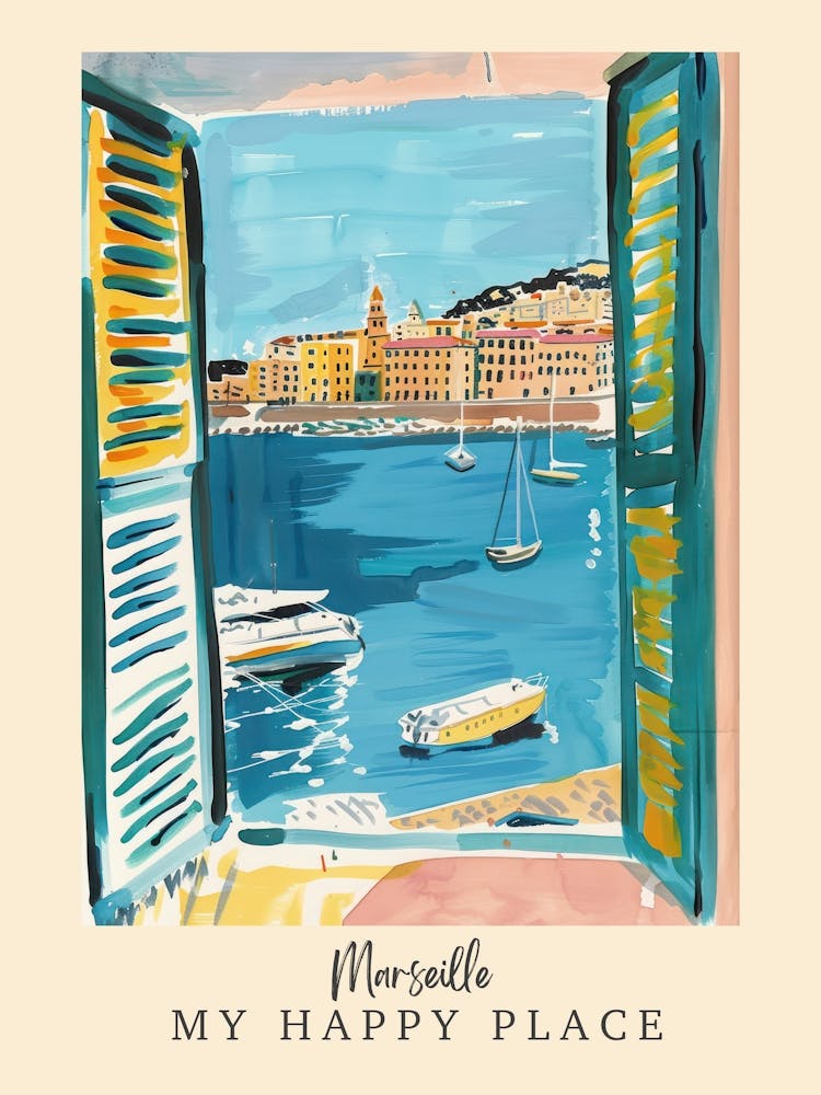 My Happy Place Marseille 2 Travel Poster