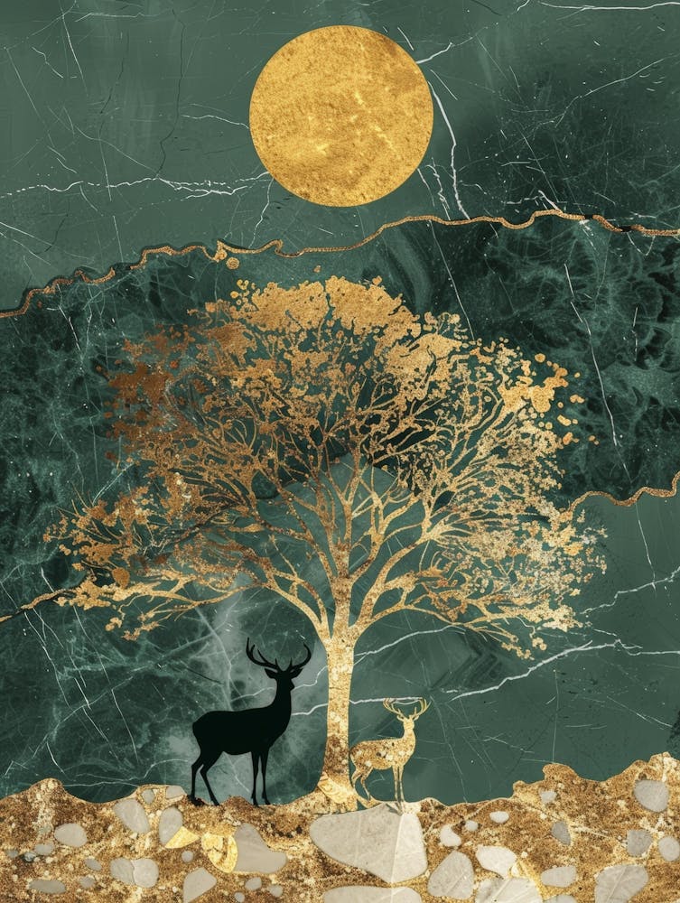 Cerfs au clair de lune 4