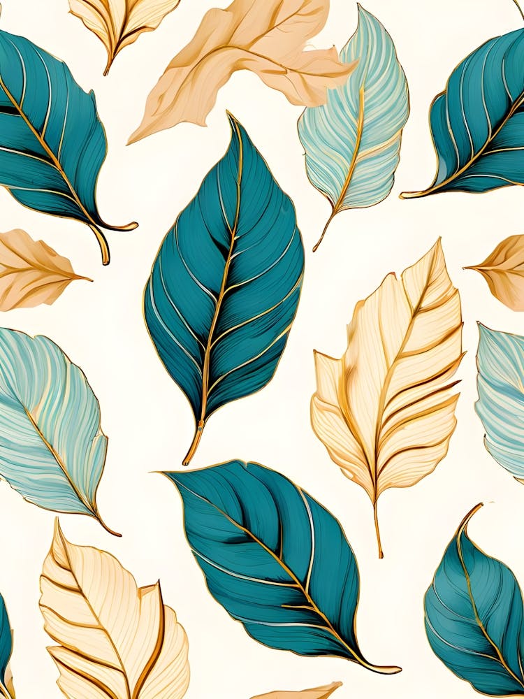 Seamless Pattern With Leaves 5