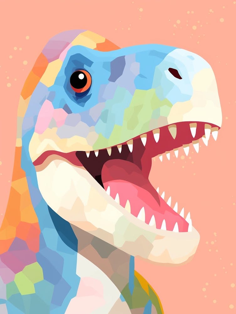 Farbenfroher Dinosaurier Tarbosaurus 2